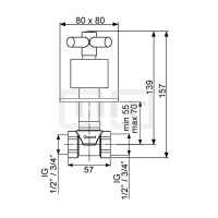 DIBLextra Unterputzventil (Rohbauset und Fertigset), mit Gewindeanschluss ½" Innengewinde
