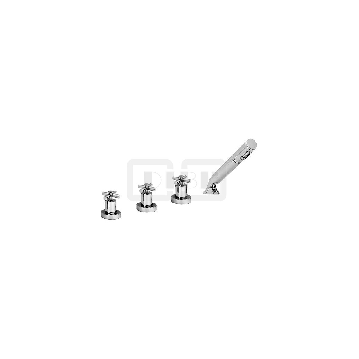 DIBLextra Zweigriff-Vierlochbatterie zur Wannenrand- und Fli