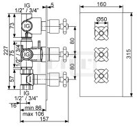 DIBLextra Thermostat-Batterie ¾" zur...