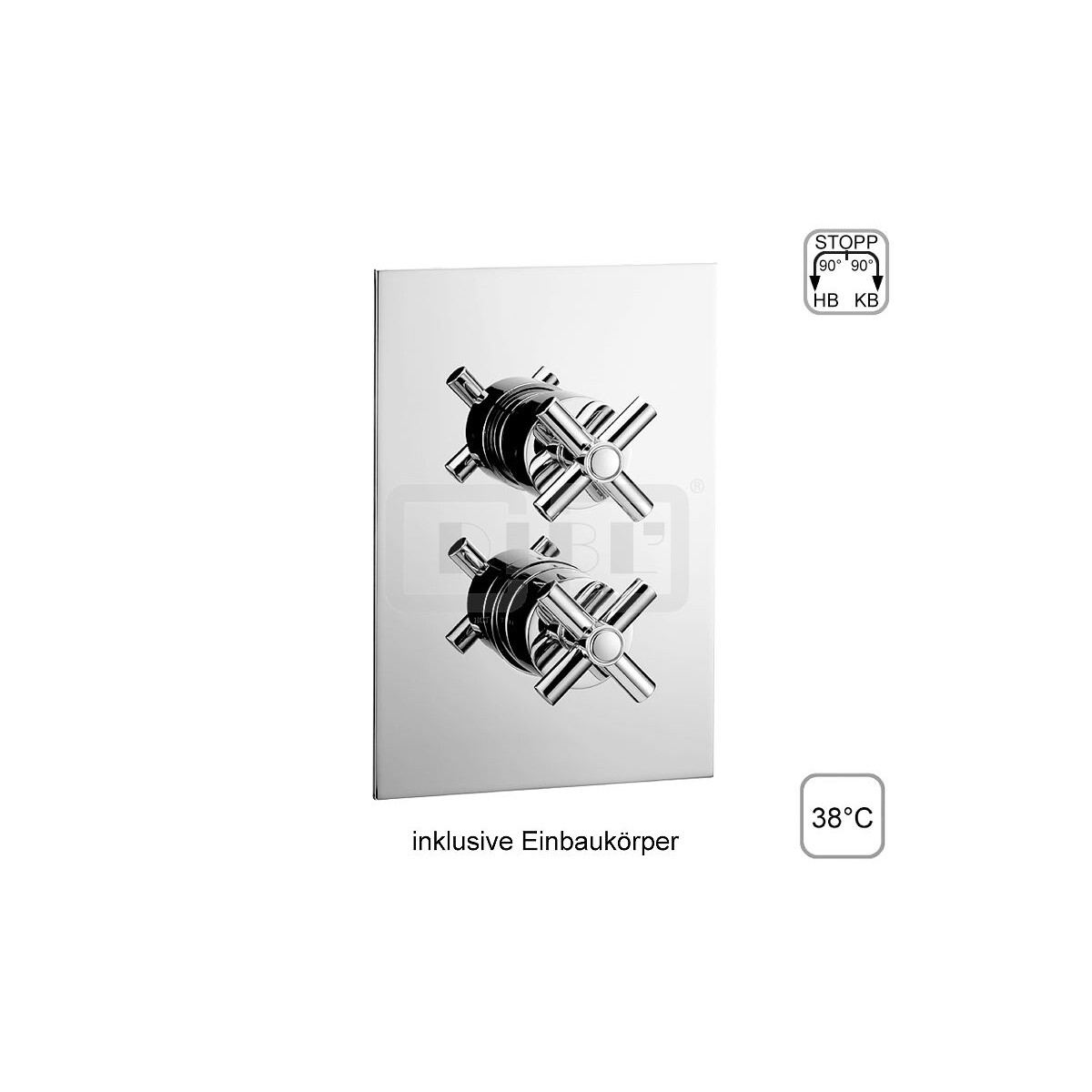 DIBLextra Thermostat-Batterie ½" zur Unterputzmo