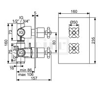 DIBLextra Thermostat-Batterie ¾" zur...