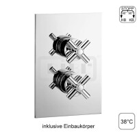 DIBLextra Thermostat-Batterie ¾" zur Unterputzmontage, mit integriertem Mehr-Wege-Umschaltventil für zwei Abgangsanschlüsse