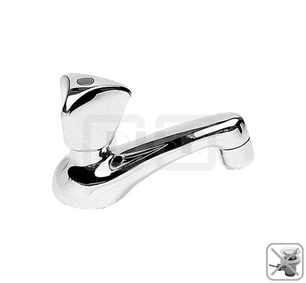 DIBLclassic Waschtisch-Kaltwasser-Standventil mit starrem Gussauslauf, ohne Zugstangenbohrung, ohne Ablaufzubehör