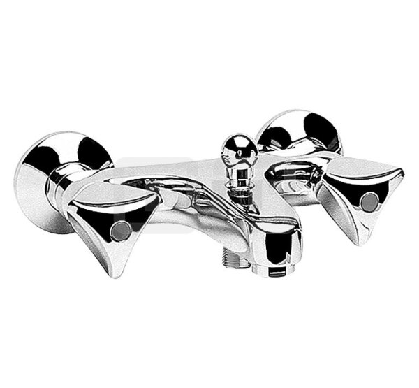 DIBLclassic Zweigriff-Wannenbatterie zur Aufputzmontage, ohne Brausezubehör