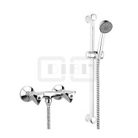 DIBLclassic Zweigriff-Brausebatterie zur Aufputzmontage, mit Brausestange 628 mm