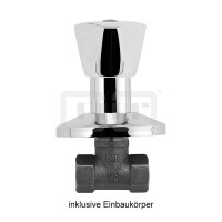 DIBLclassic Unterputzventil (Rohbauset und Fertigset), mit Gewindeanschluss ½" Innengewinde, Markierung rot