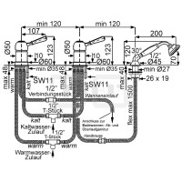 DIBLporcelain Einhebel-Dreilochbatterie zur Wannenrand- u. Fliesenbankmontage, Befüllung der Badewanne durch die Badewannen-Ab- und Überlaufgarnitur, mit Messingguss-Griffhebel mit Griffstück in Porzellan-Optik