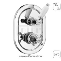 DIBLporcelain Thermostat-Brausebatterie ½" zur Unterputzmontage, mit Mengenregulierung für einen Abgangsanschluss