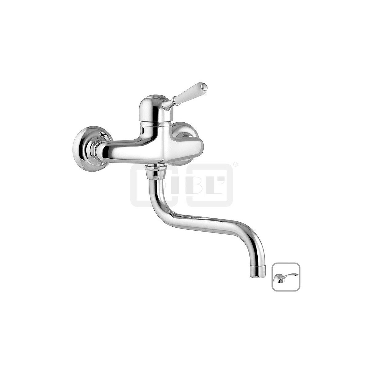DIBLporcelain Einhebel-Sp&uuml;ltisch-Wandbatterie,...