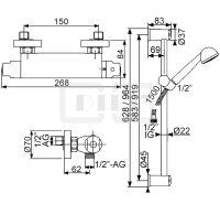 DIBLtherm Thermostat-Brause-Renovierungsset zur...