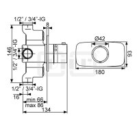 DIBLtherm eco Thermostat-Zentralbatterie ½"...
