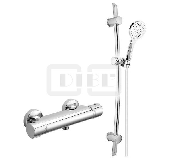 DIBLtherm eco Thermostat-Brausebatterie zur Aufputzmontage, mit Brausestange 810 mm