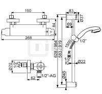 DIBLtherm Thermostat-Brause-Renovierungsset zur...