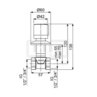 DIBLtherm eco Unterputzventil (Rohbauset und Fertigset), mit Gewindeanschluss ½" Innengewinde