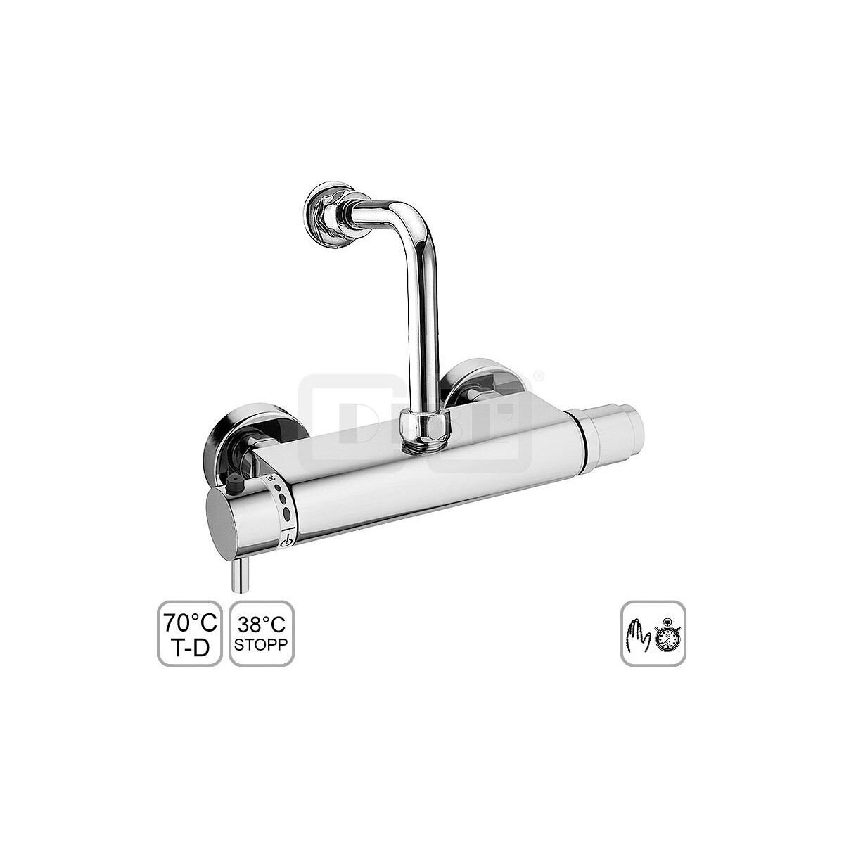 DIBLmed Selbstschluss-Thermostat-Brausebatterie zur Aufputzm