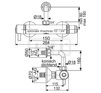 DIBLmed Selbstschluss-Thermostat-Brausebatterie zur...