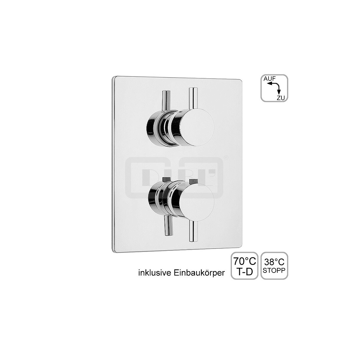 DIBLmed Thermostat-Brausebatterie ½" Unterputzmo