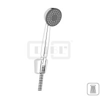 DIBLfit Brauseset, Wandbrausehalter mit starrer Handbrauseaufnahme und Brauseschlauch 1500 mm