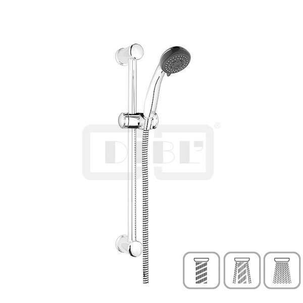 DIBLfit Brausegarnitur mit rundem Brauserohr Ø 22 mm x 628 mm