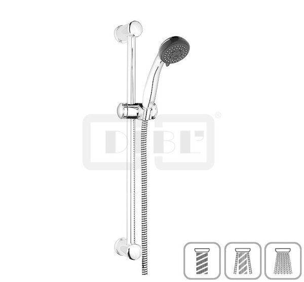 DIBLfit Brausegarnitur mit rundem Brauserohr Ø 22 mm x 964 mm