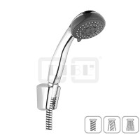 DIBLfit Brauseset mit Kunststoff-Dreistrahl-Antikalk-Handbrause