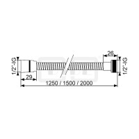 DIBLfit Brauseschlauch 2000 mm mit Kunststoffummantelung, mit Drehkonus