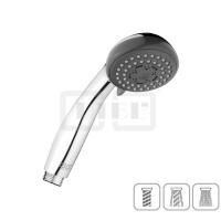 DIBLfit Kunststoff-Dreistrahl-Antikalk-Handbrause