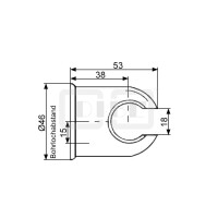 DIBLfit Starrer, massiver Zinkdruckguss-Wandbrausehalter