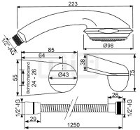 DIBLfit Brauseset mit Fünfstrahl-Handbrause,...