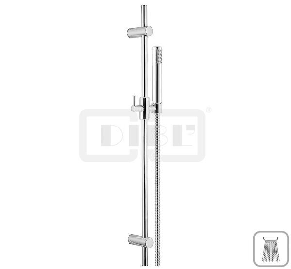 DIBLfit Messing-Brausegarnitur 755 mm, mit runder Kunststoff-Stabhandbrause