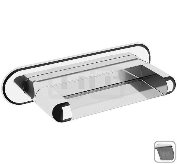 DIBLfit Runde Messing-Kopfbrause 256 mm x 116 mm x 50 mm zur Wandmontage, mit Cascaden-Schwallstrahl