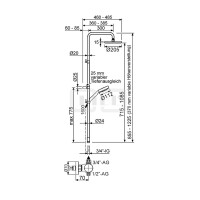DIBLtherm eco Thermostat-Brausebatterie zur Aufputzmontage, mit runder Messing-Antikalk-Regenkopfbrause Ø 205 mm x 15 mm