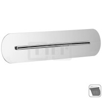 DIBLfit Cascaden-Schwallstrahl-Kopfbrause zur Unterputzmontage, mit ovaler Edelstahl-Wandrosette 270 mm x 50 mm x 2 mm