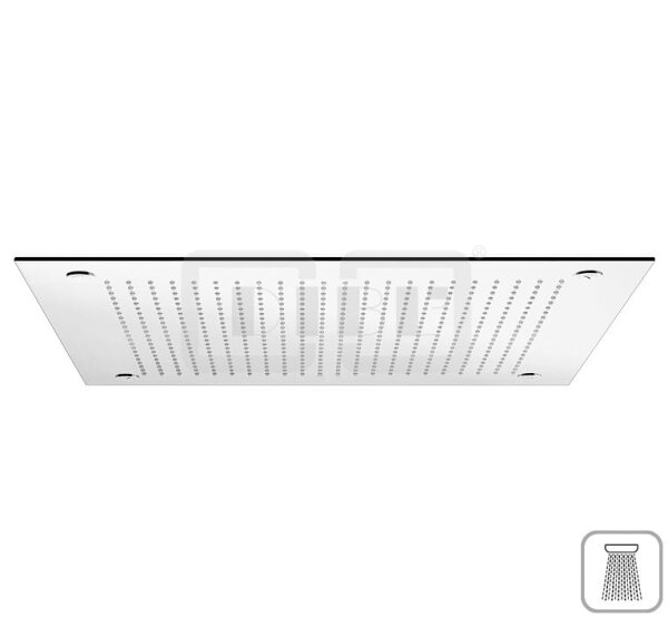 DIBLfit Eckige Edelstahl-Deckeneinbau-Regenkopfbrause 415 mm x 415 mm x 2 mm