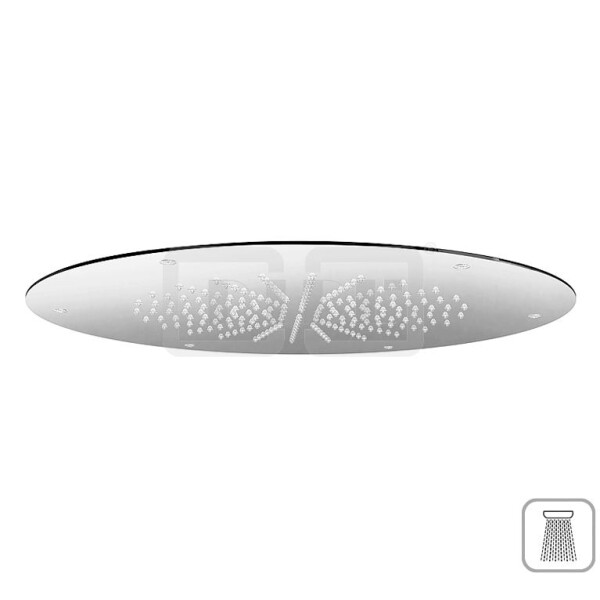 DIBLfit Runde Edelstahl-Deckeneinbau-Regenkopfbrause Ø 400 mm x 2 mm