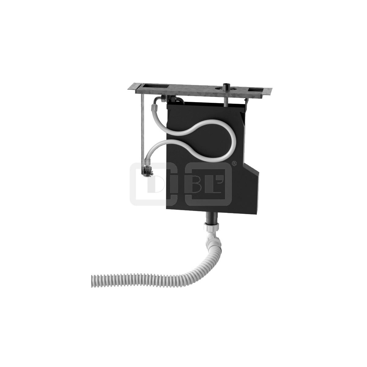 DIBLfix Universal-Schlauchbrausebox mit Montageplatte zur...