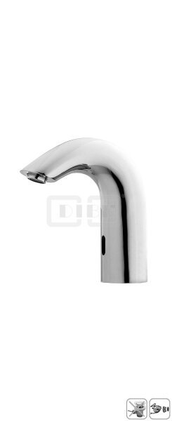 DIBLmed Infrarot-Elektronik Waschtischbatterie, für Kaltwasseranschluss bzw. für vorgemischtes Wasser, mit automatischer 24-Stunden Hygiene-Spülung zur thermischen Desinfektion