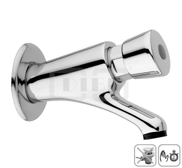 DIBLmed Vandalensicheres Selbstschluss-Wandventil, für Kaltwasser oder für bereits vorgemischtes Wasser, ohne Laufzeiteinstellung