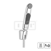 DIBLfit Spezial-Brauseset mit Selbstschluss-Handbrause, Wandbrausehalter, Brauseschlauch