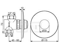 DIBLmed Selbstschluss-Brausebatterie ½" zur...
