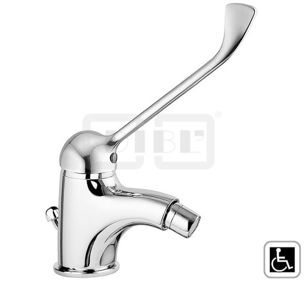 DIBLmed Einhebel-Bidetbatterie, mit Spezial-Griffhebel, mit Zugstangenbohrung und Ablaufgarnitur 1¼"