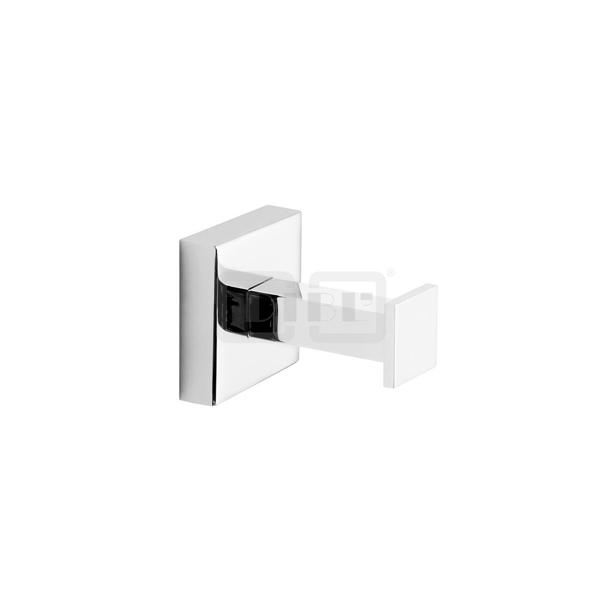 DIBLaccessoires Eckiger Messing-Einzel-Handtuchhaken