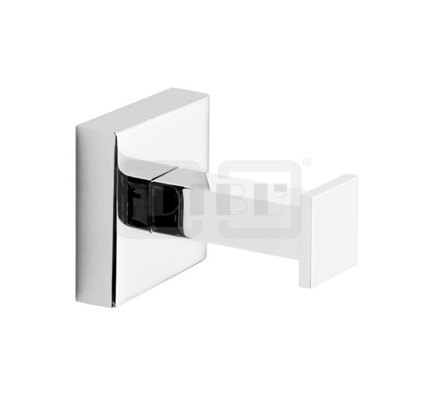 DIBLaccessoires Eckiger Messing-Einzel-Handtuchhaken