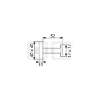 DIBLaccessoires Eckiger Messing-Einzel-Handtuchhaken