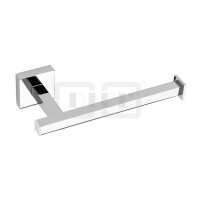 DIBLaccessoires Eckiger Messing-Toilettenpapierhalter ohne Deckel