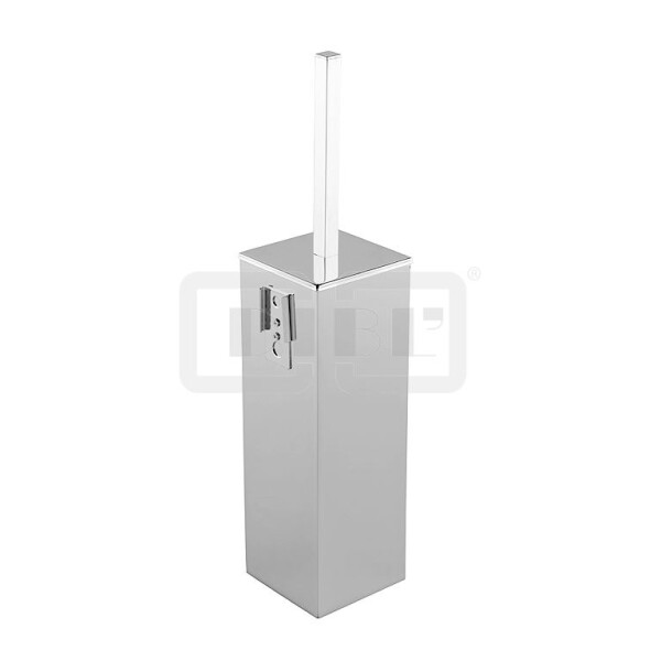 DIBLaccessoires Eckige Messing-Wand-Toilettenbürstengarnitur