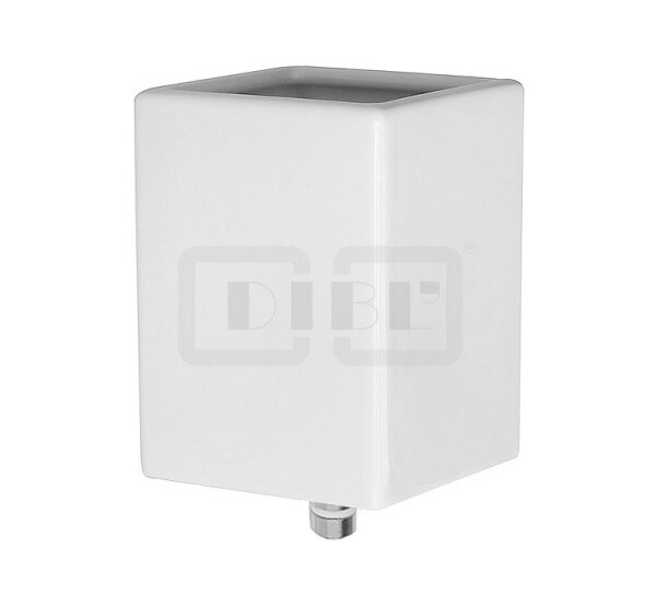 DIBLaccessoires Eckiger Ersatz-Zahnputzbecher aus handgefertigter Keramik