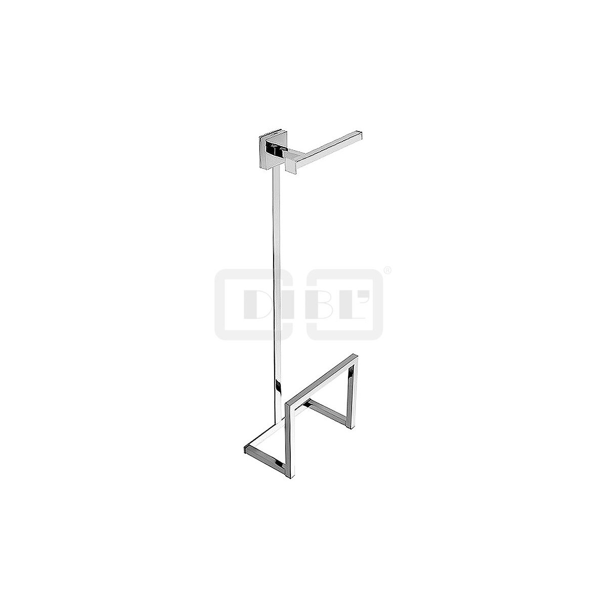 DIBLaccessoires Eckiger Messing-Toilettenpapierhalter ohne D