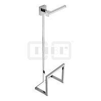 DIBLaccessoires Eckiger Messing-Toilettenpapierhalter ohne Deckel, mit integriertem, eckigem Zeitschriftenhalter