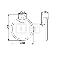 DIBLaccessoires Messing-Handtuchring